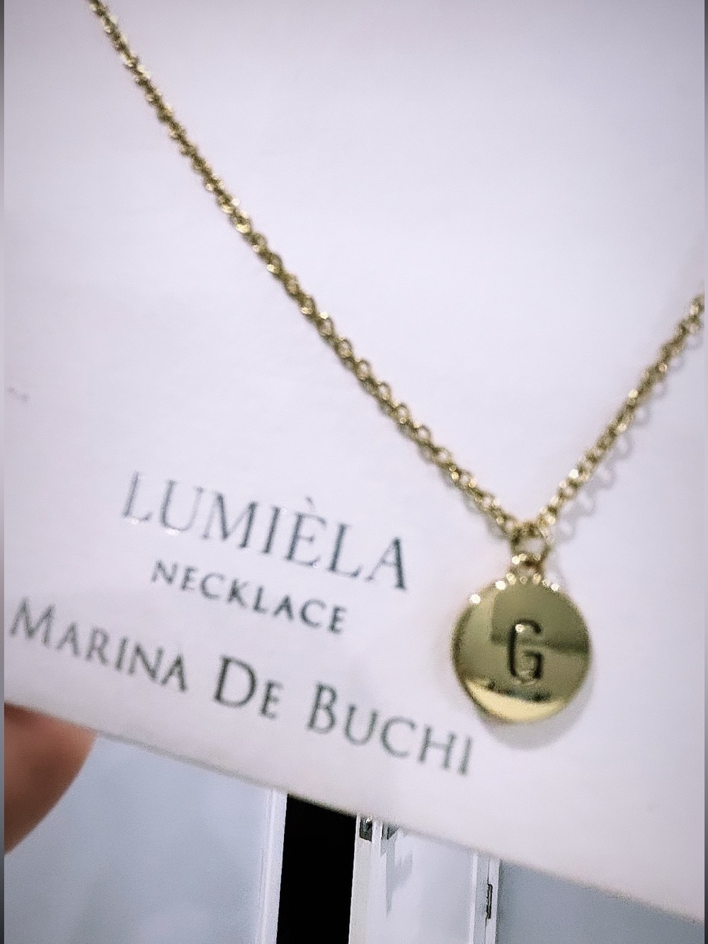 Lumièla ✨ Gold Initial Engraved 'G' Letter Necklace